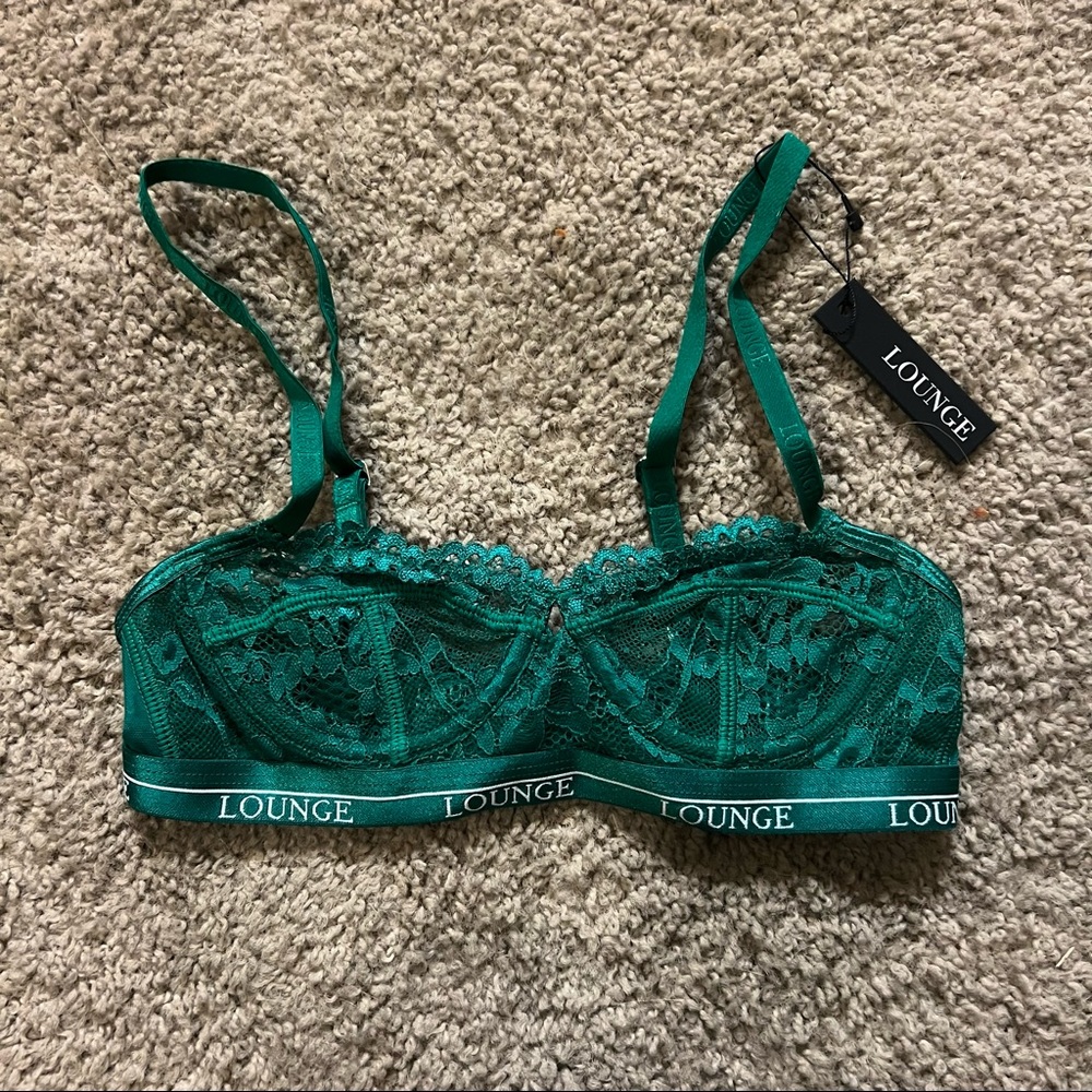 New lounge underwear emerald balcony bra